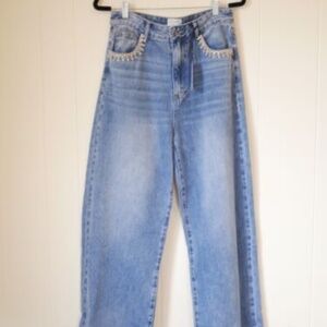 Twelve by Twelve Trouser Wide Leg Rhinestone Jean